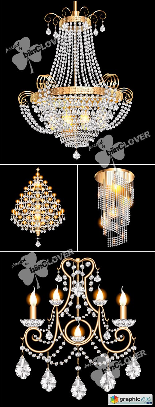 Vector Chandelier with crystal pendant 0458