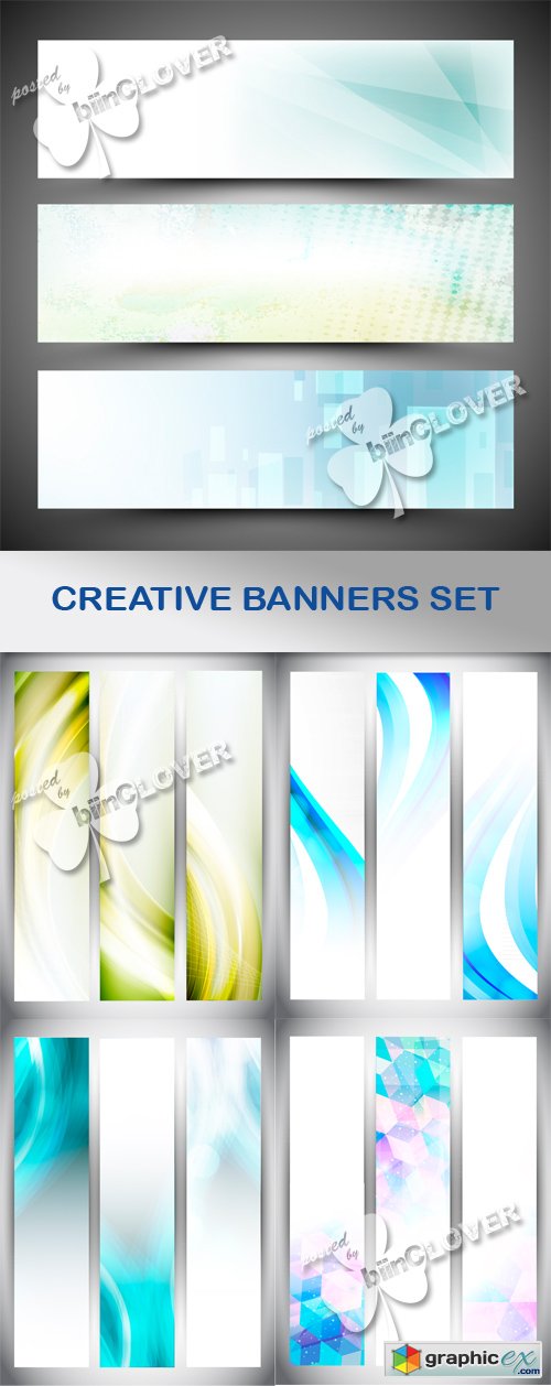 Vector Creative banners set 0457