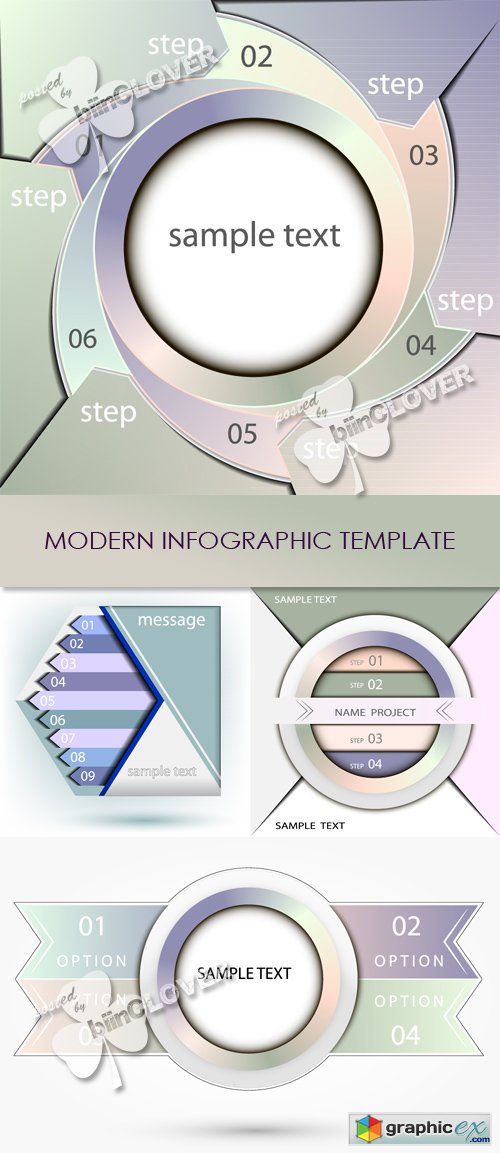 Vector Modern infographic template 0456Modern infographic template