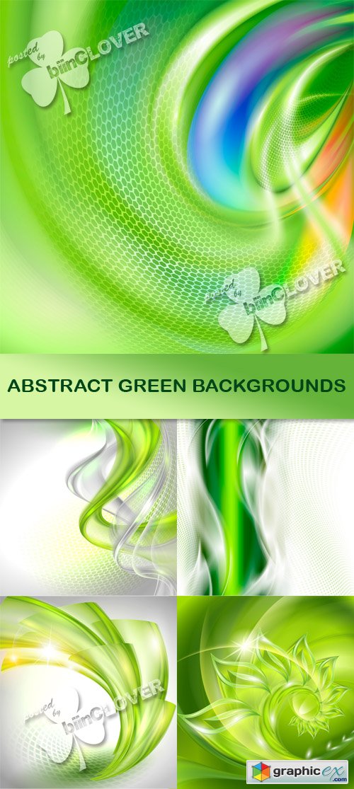 Vector Abstract green backgrounds 0454