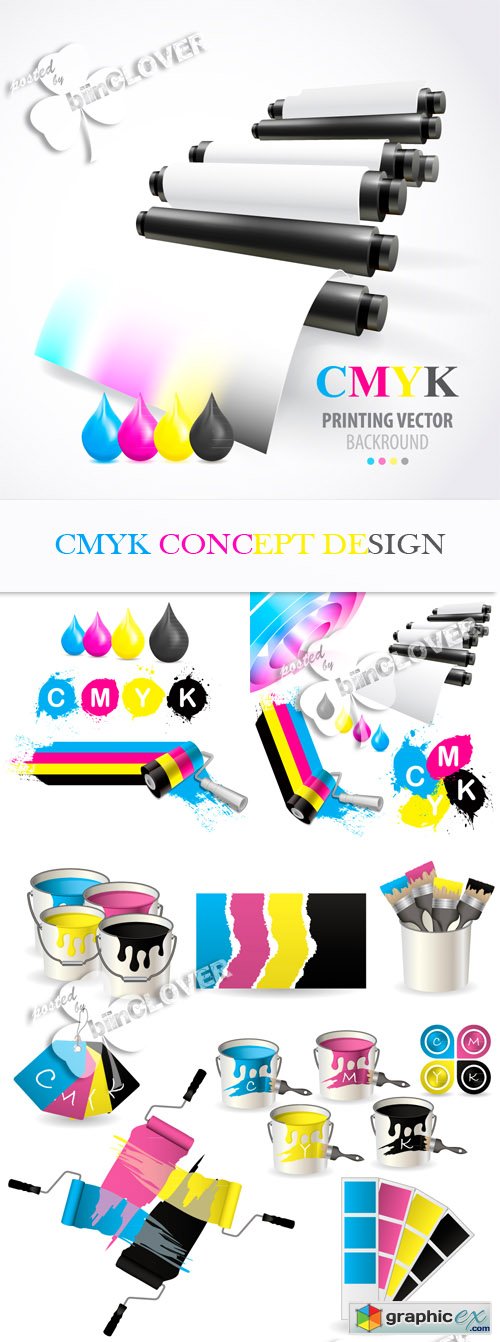 Vector CMYK concept design 0452