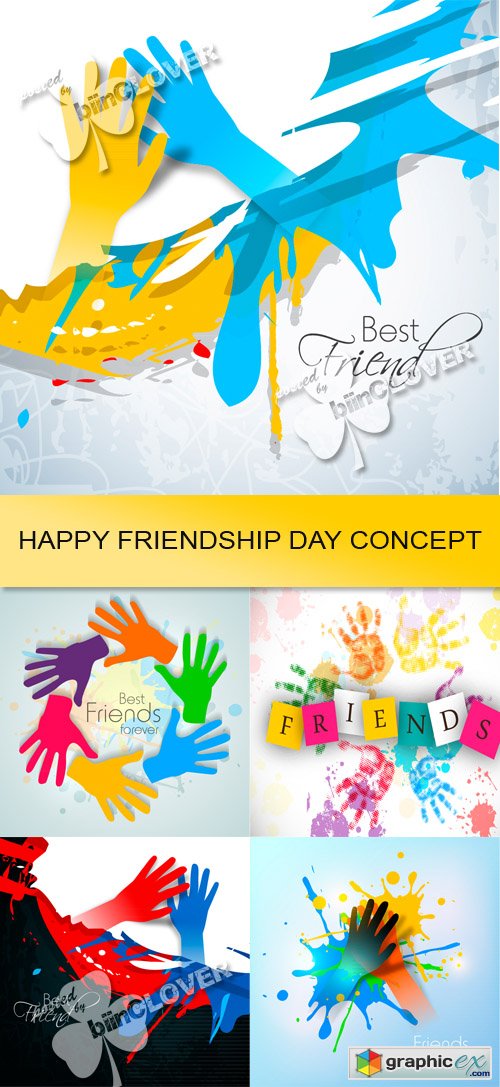Vector Happy friendship day concept 0452