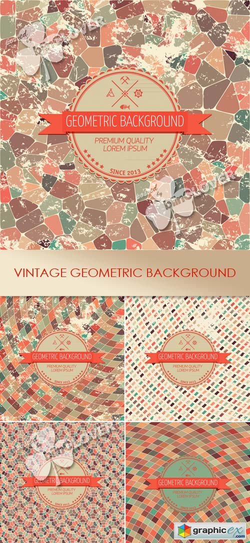 Vector Vintage geometric background 0450