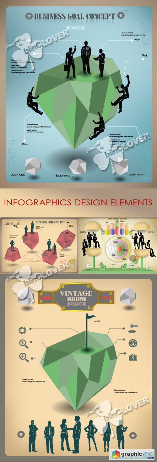 Vector Infographic design elements 0434