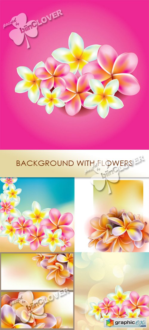Vector Background with flowers 0433