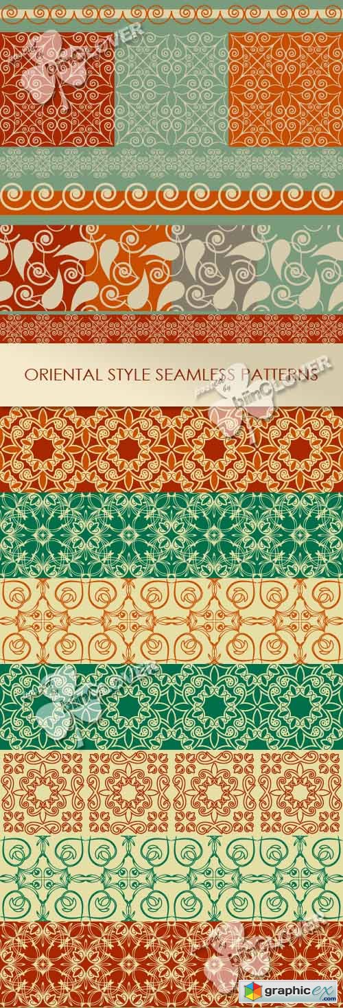 Vector Oriental style seamless patterns 0429