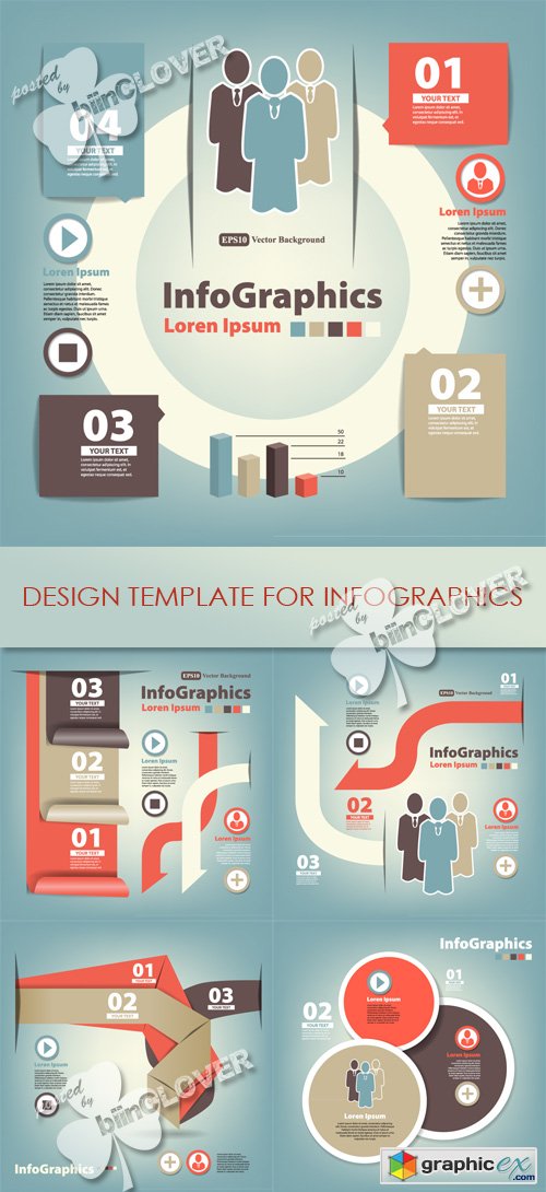 Vector Design template for infographics 0319