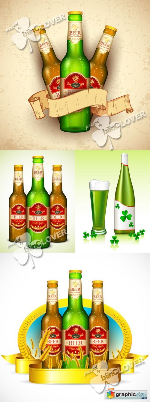 Vector Illustration of beer bottles 0397