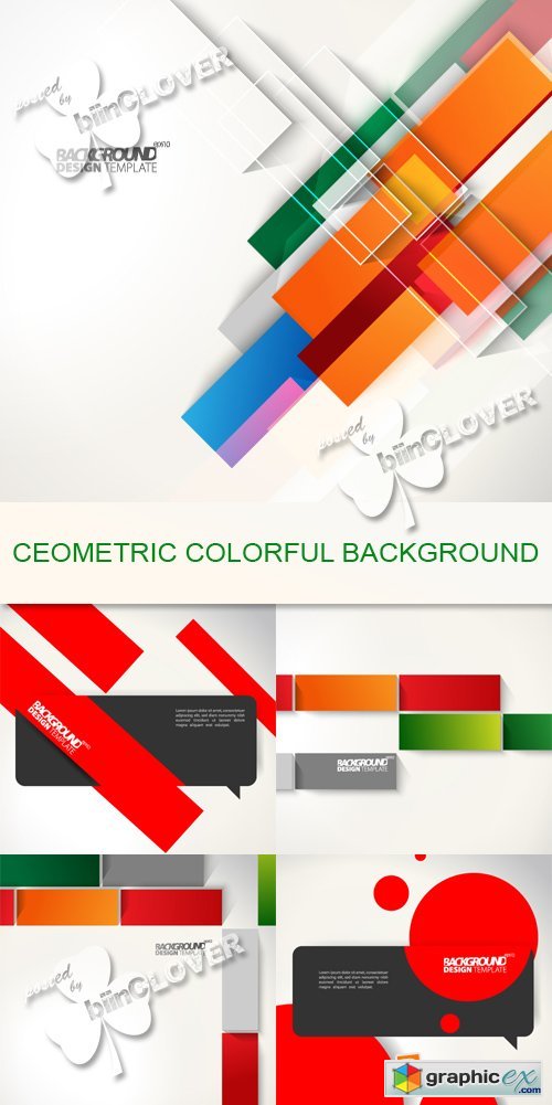 Vector Geometric colorful  background 0395