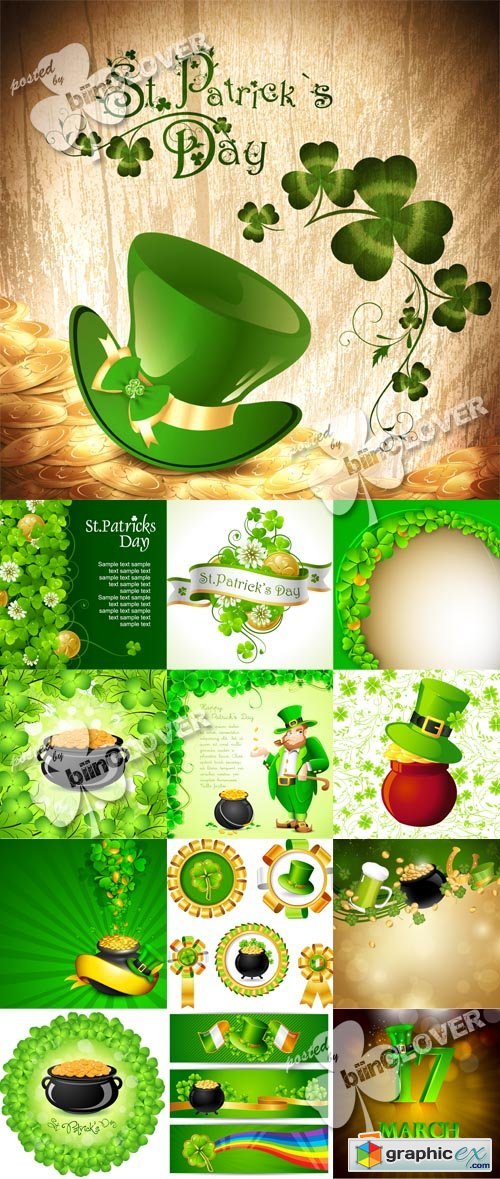 Vector St.Patrick&#039;s Day card02 0388