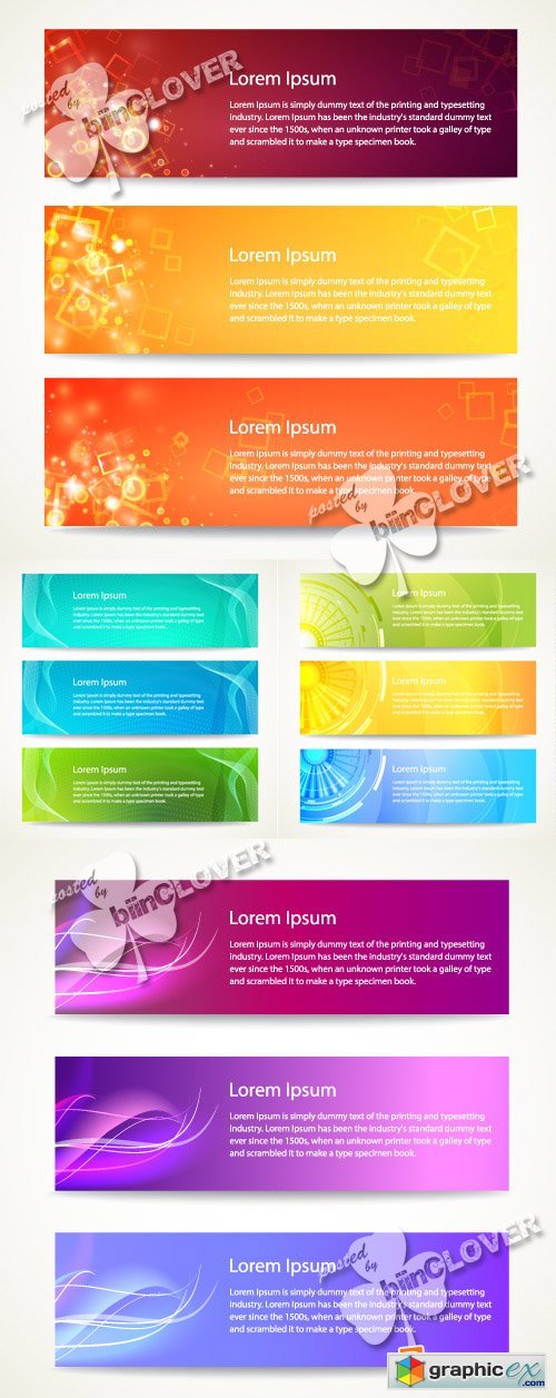 Vector Abstract banners 0382