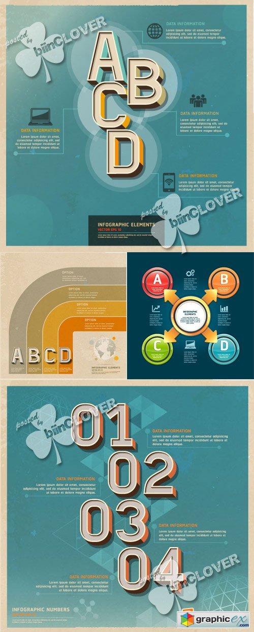 Vector Infographics and number banner design 0382