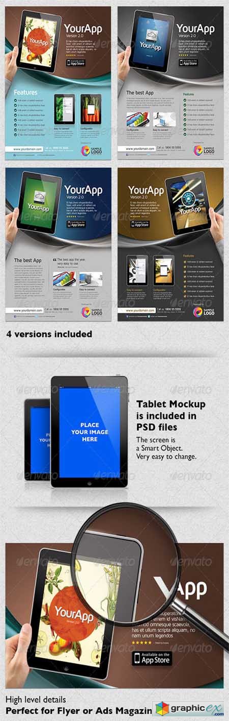 Multipurpose Mobile App Flyer Template