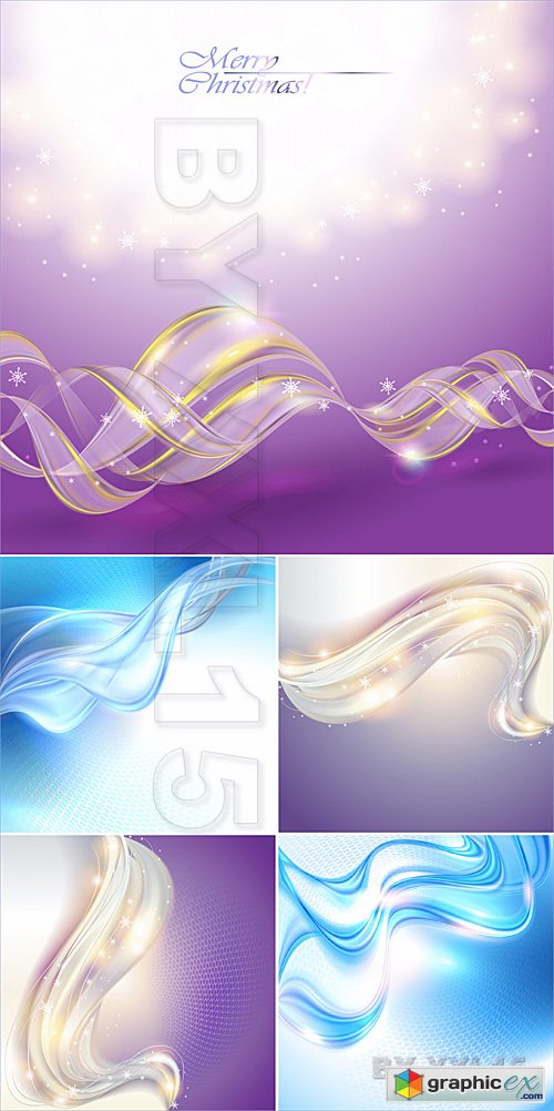Vector Abstract wavy winter backgrounds