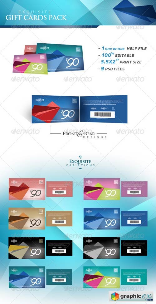 Exquisite Gift Cards Pack