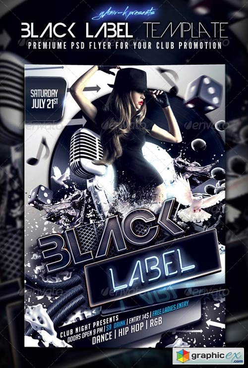 Black Label Flyer Template
