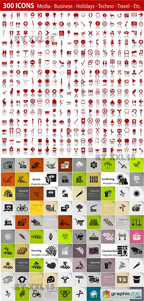 Various vector icons set