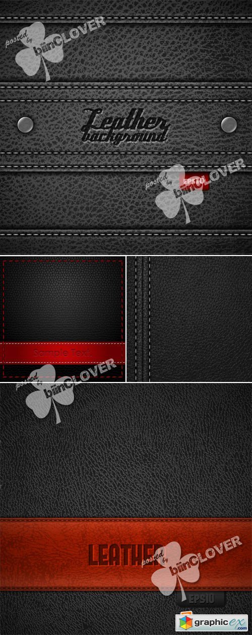 Vector Black leather background 0560
