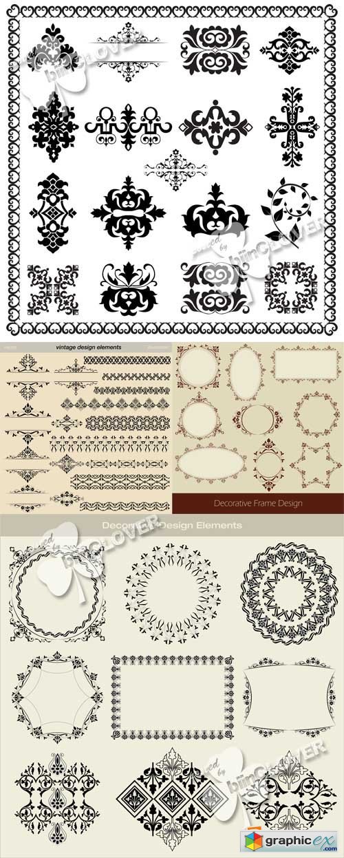 Vector Decorative design elements 0558