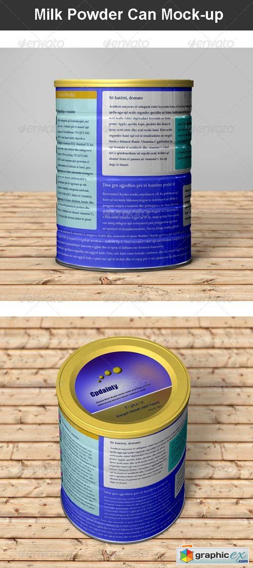 Milk Powder Can Mock-up Template
