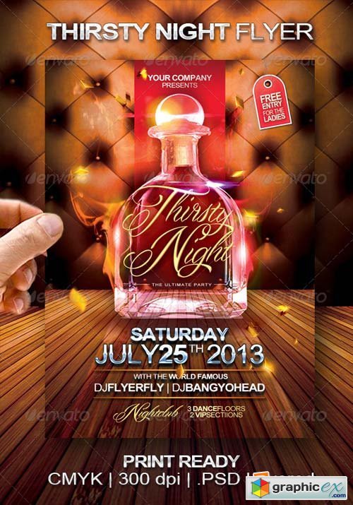 Thirsty Night Flyer Template