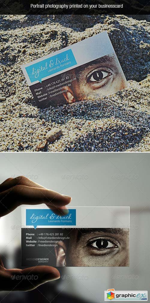 Transparent Photo Business Card Template