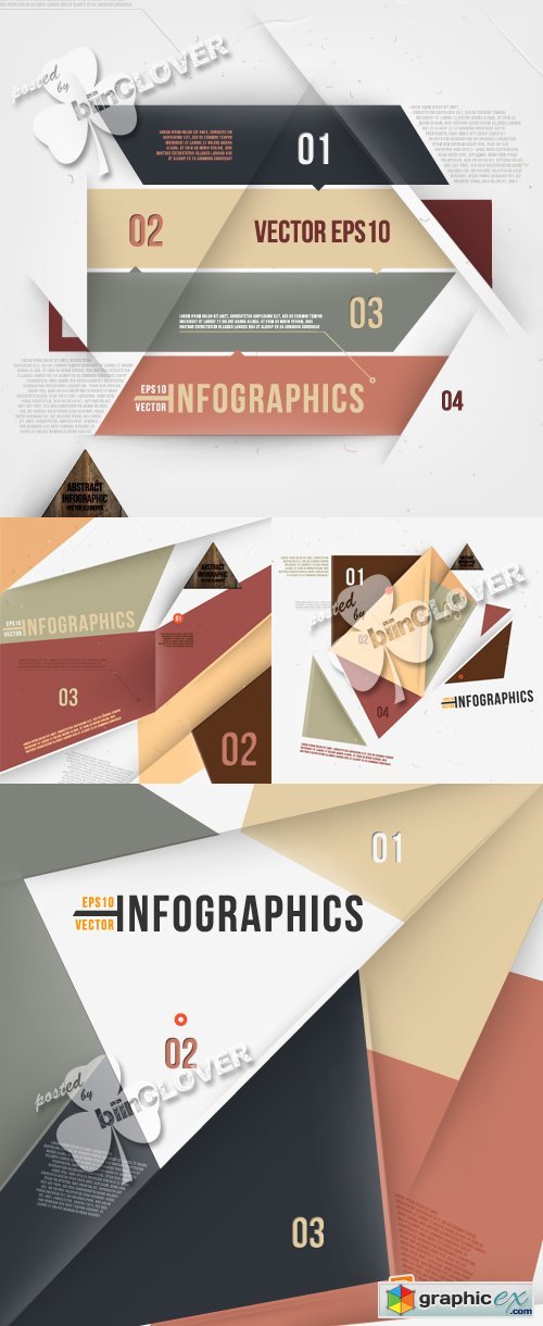 Vector Abstract banner design for infographics 0373