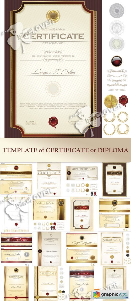 Vector Template of certificate or diploma 0371