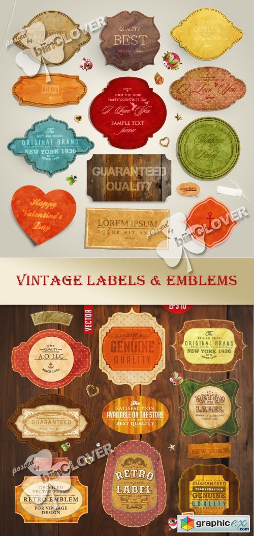 Vector Vintage labels and emblems 0368