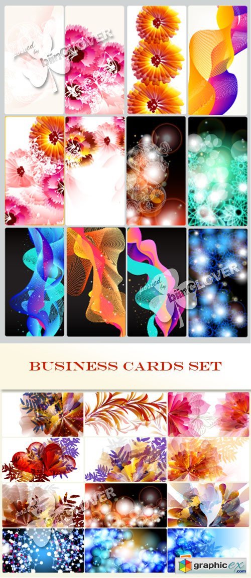 Vector Business card set 0366
