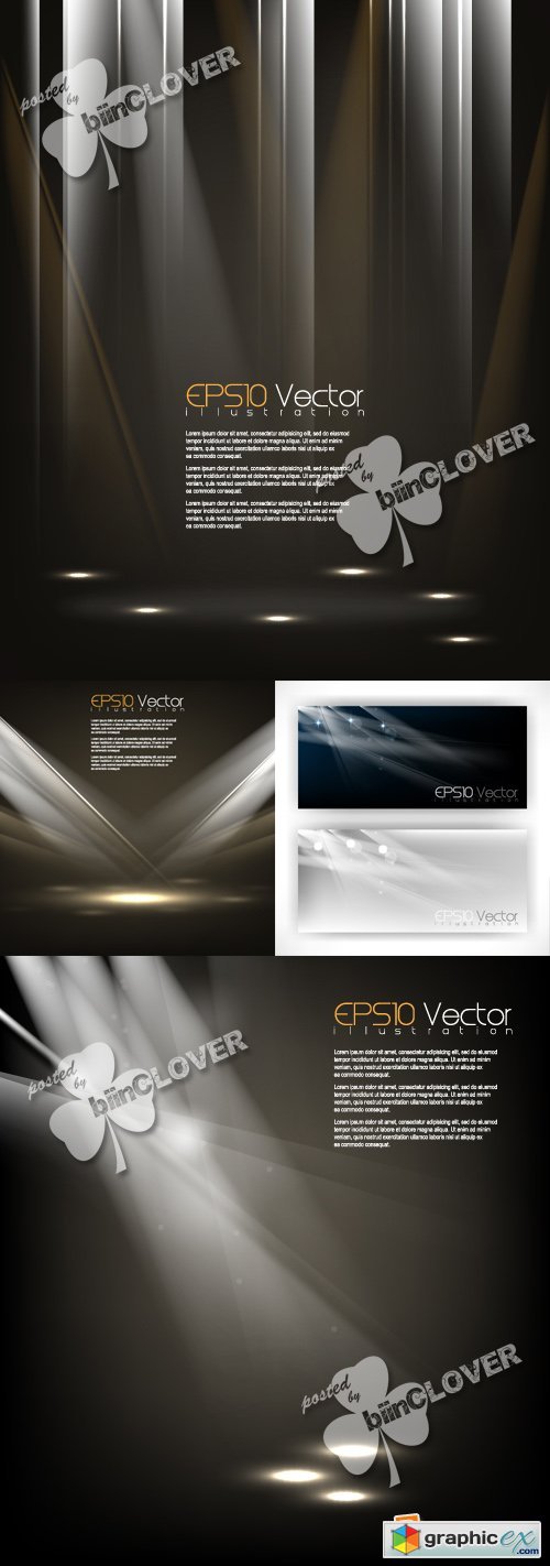 Vector Light rays illustration 0357