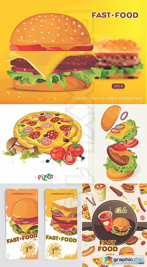 Vector Fast food illustrations