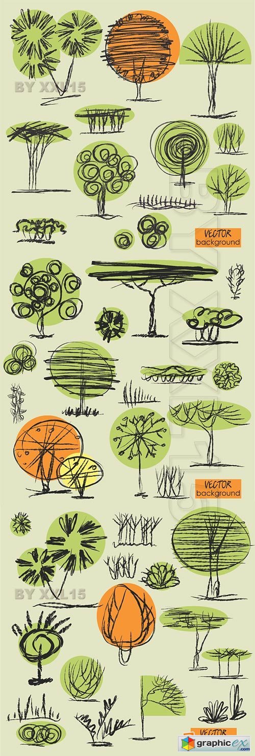 Vector Sketching trees symbols