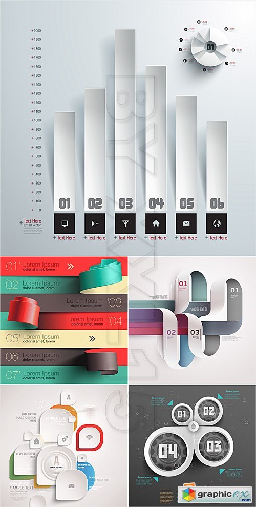 Vector Abstract 3D Infographic elements