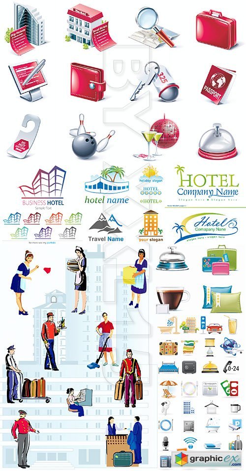 Hotel icons and logos