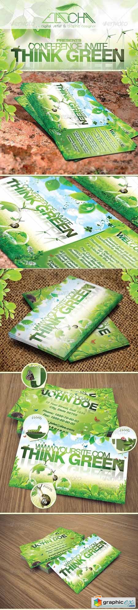 Think Green Bundle Flyer & Business Cards