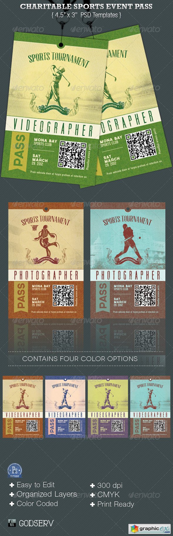 Charitable Sports Event Pass Template