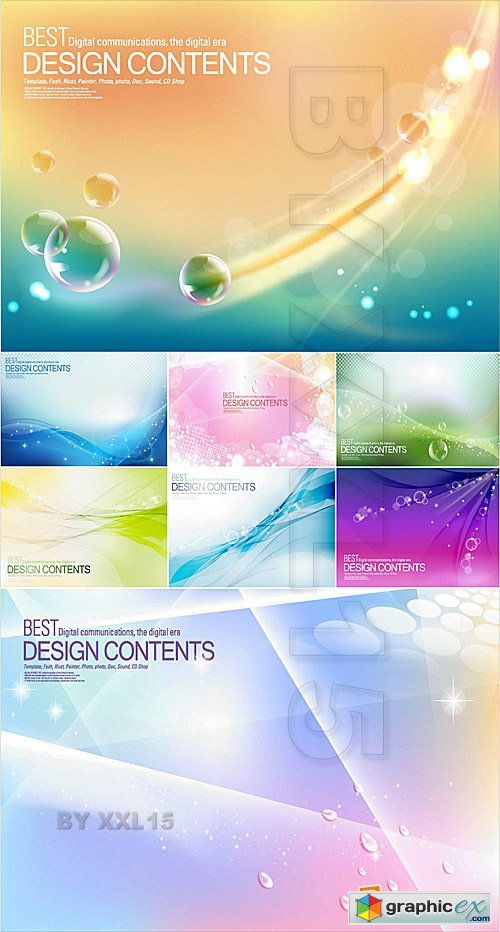 Vector Colorful backgrounds with bubbles