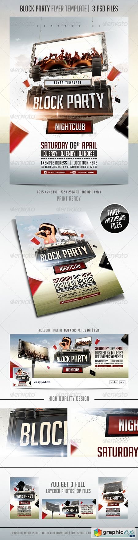 Block Party Flyer Templates 3778191