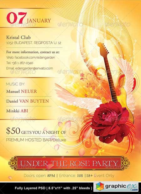 Rose Party Poster/Flyer 1106780