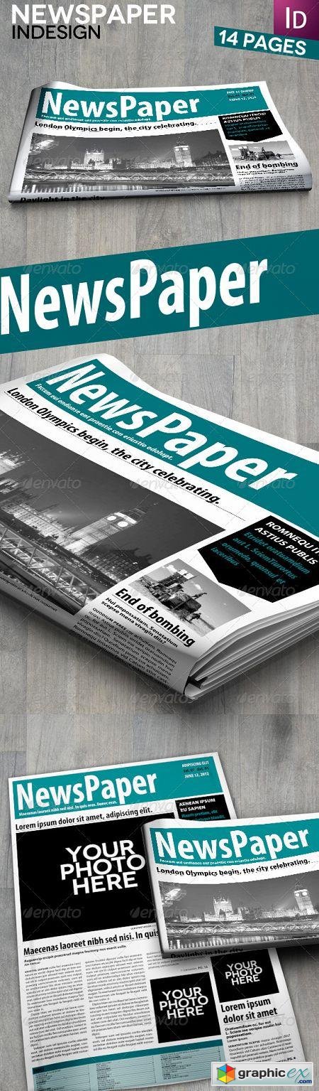 InDesign Newspaper 14 Pages 2588008