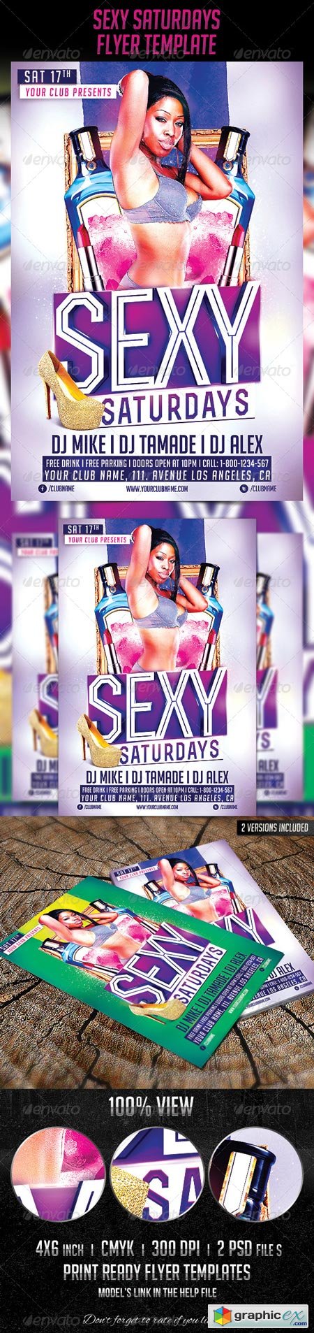 Sexy Saturdays Party Flyer Template 6533815