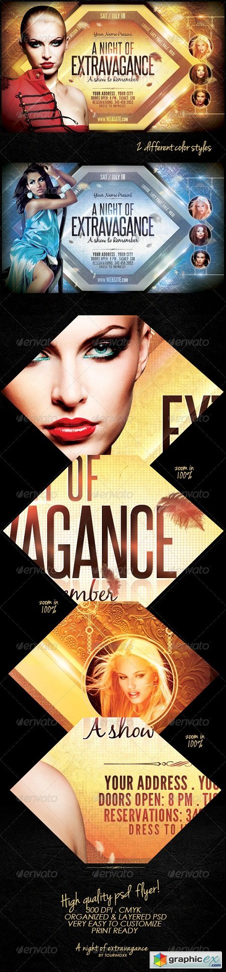 A Night Of Extravagance Flyer Template 2592809