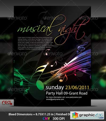 Music Party Poster/Flyer Template 225563