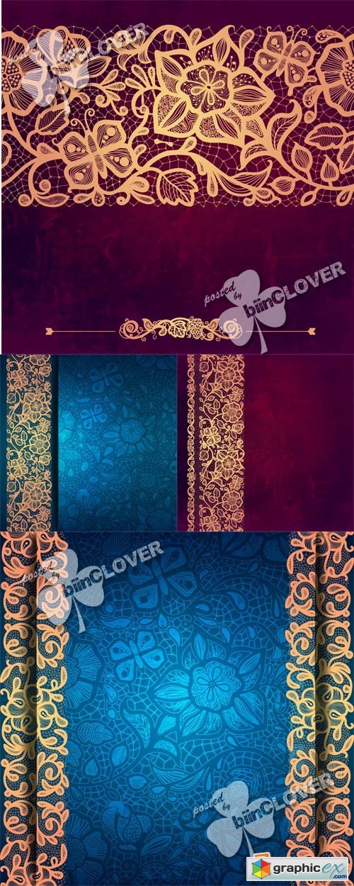 Vector Lace backgrounds 0566