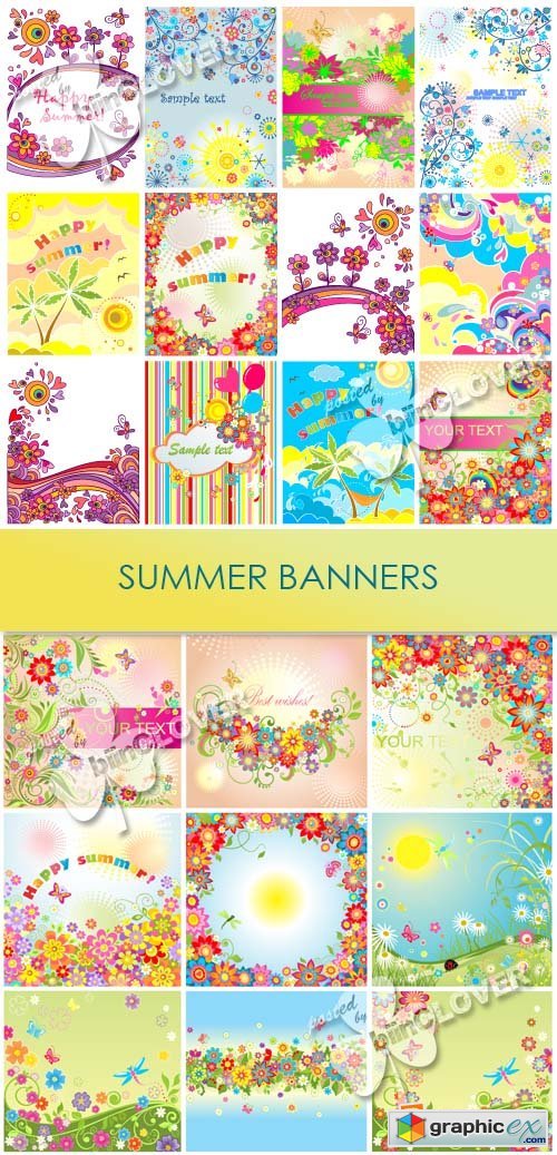 Vector Summer banners 0566