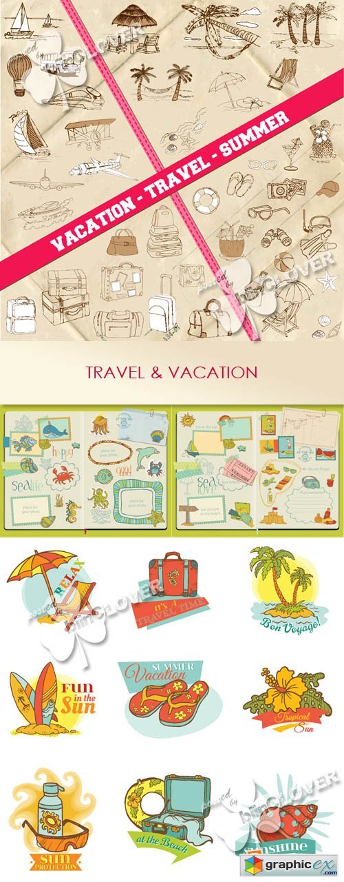 Vector Travel and vacation 0568