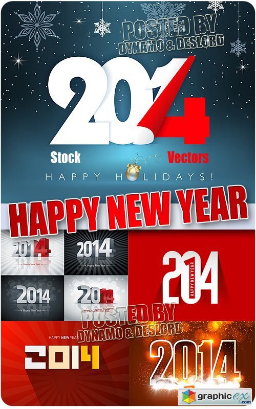 Vector 2014 New Year #4 - Stock Vectors