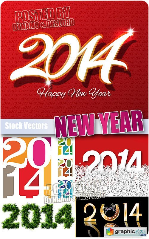 Vector 2014 New Year #3 - Stock Vectors