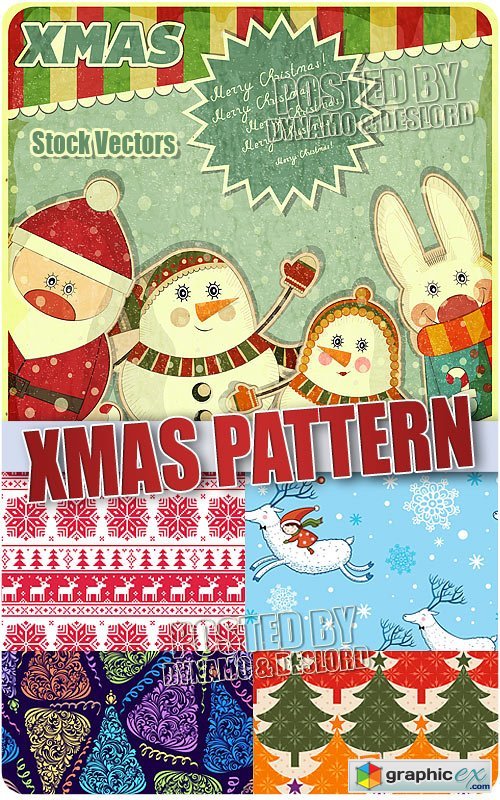 Vector Christmas patterns - Stock Vectors